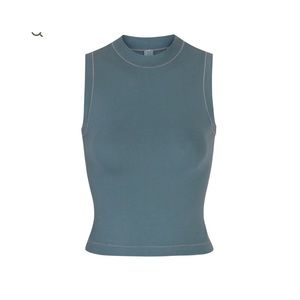 Skims cotton jersey mock neck tank